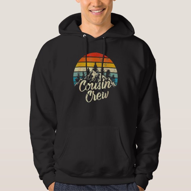 Cousin Crew Camping Outdoor Sunset Summer Camp Hoodie (Vorderseite)