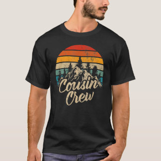 Cousin Crew Camping Outdoor Sunset Summer Camp Vin T-Shirt