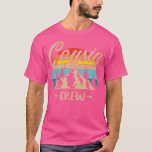 Cousin Crew Camping Sunset Summer Camp Retro Match T-Shirt