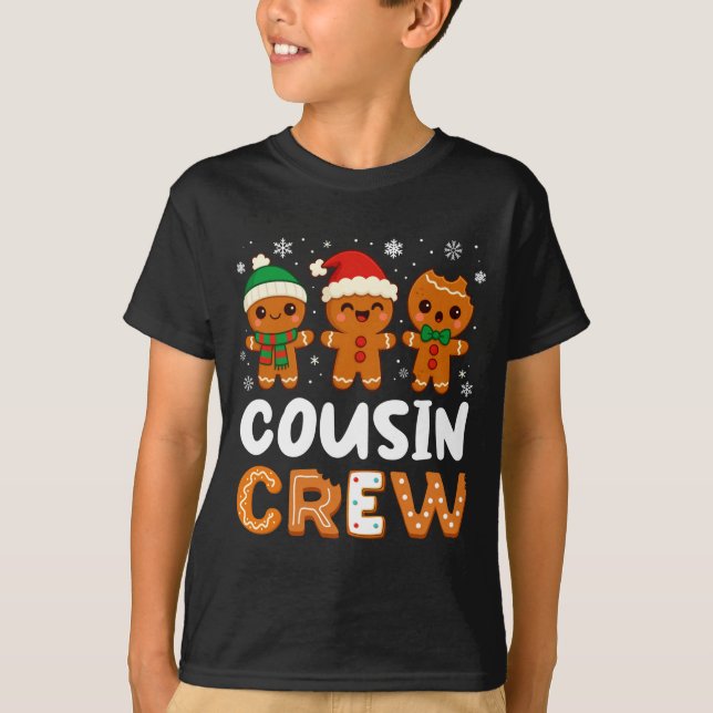 Cousin Crew Christmas 2025 Cookie Kids Boy Girl Fa T-Shirt (Vorderseite)