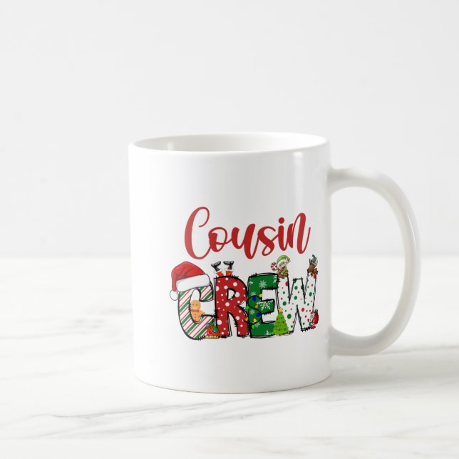 Cousin Crew Christmas Family Pajama Front And Back Kaffeetasse