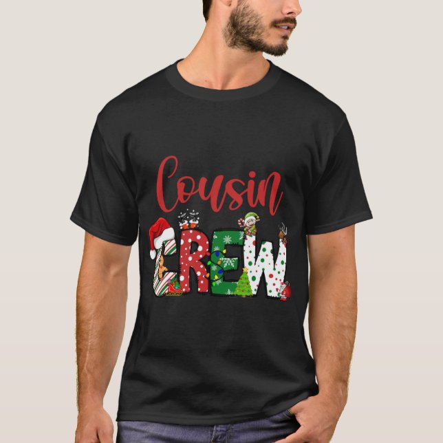 Cousin Crew Christmas Family Pajama Front And Back T-Shirt (Vorderseite)