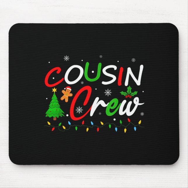 Cousin Crew Christmas Family Santa Men Women Kids  Mousepad (Vorne)