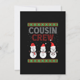 Cousin Crew Christmas Pajamas Gnome Tree Merry Xma Einladung