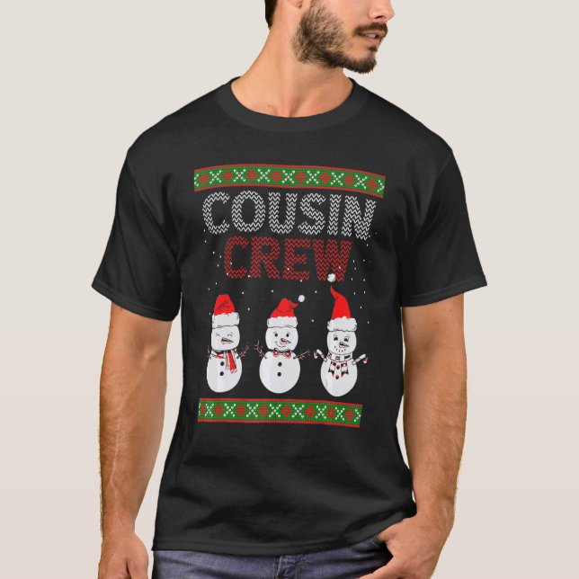 Cousin Crew Christmas Pajamas Gnome Tree Merry Xma T-Shirt (Vorderseite)