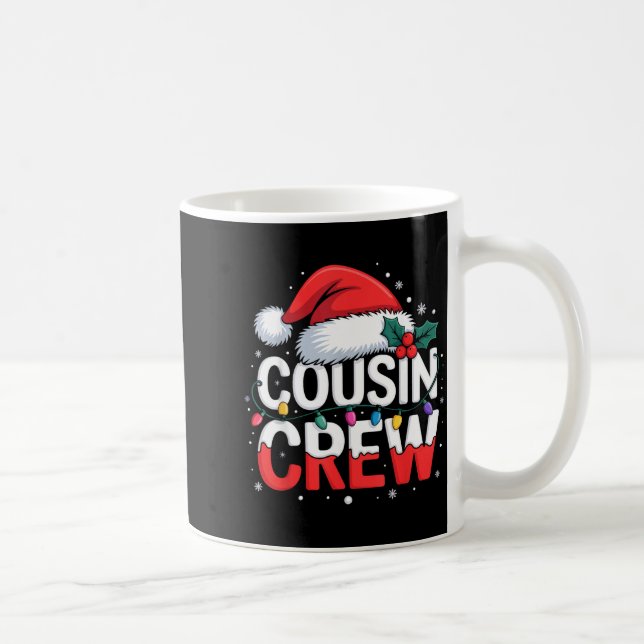 Cousin Crew Christmas Reindeer Antlers Hat Lights  Kaffeetasse (Rechts)
