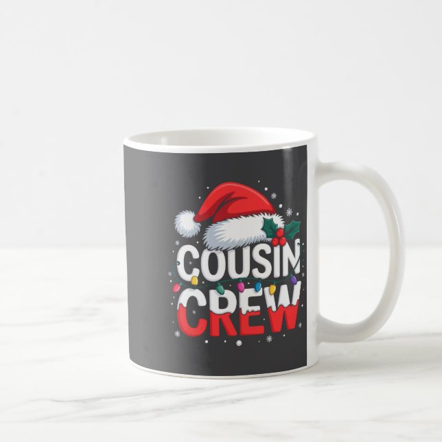 Cousin Crew Christmas Reindeer Antlers Hat Lights  Kaffeetasse (Rechts)