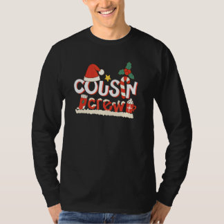 Cousin Crew Christmas Santa Hat Family Matching Pa T-Shirt
