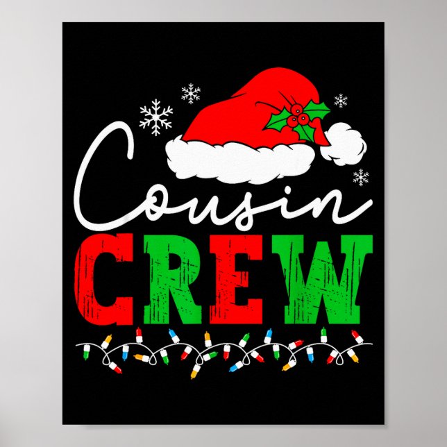 Cousin Crew Christmas Shirts Matching Pajamas For  Poster (Vorne)