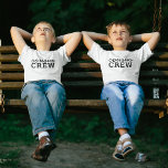 Cousin Crew | Cool Matching Trendy Stylish Modern T-Shirt<br><div class="desc">Coole,  stilvolle "Cousin Crew" Custom Zitat Art Jungs T - Shirt in modernen minimalistischen Typografie in schwarz. Cousin sind die coolststen und werden in diesen passenden T-Shirts super niedlich aussehen! Das Sortiment ist ein Geschenk für jeden,  der ein neuer großer Cousin wird,  oder für Cousin,  die untrennbar sind!</div>