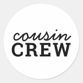 Cousin Crew | Coole Matching-Familie Runder Aufkleber