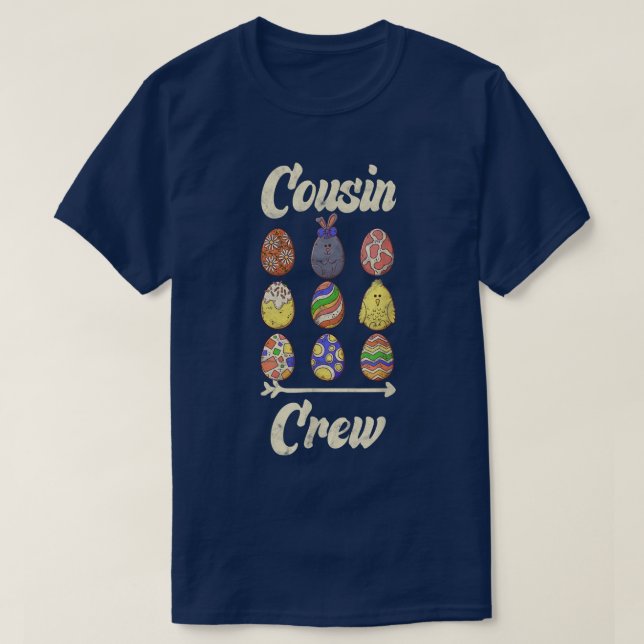 Cousin Crew Cute Bunny Rabbit Egg Matching Easter  T-Shirt (Design vorne)