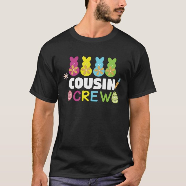 Cousin Crew Cute Bunny Rabbit Matching Easter Day  T-Shirt (Vorderseite)