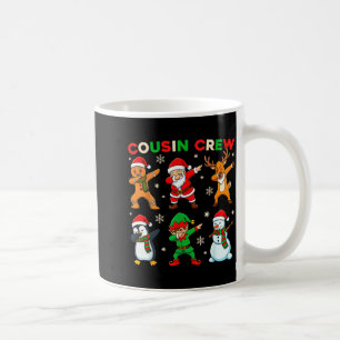Cousin Crew Dabbing Weihnachtsmann Elf Freunde Wei Kaffeetasse