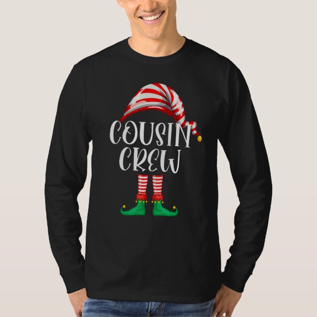 Cousin Crew Elf Cute Xmas Pajama Matching Party Ch T-Shirt (Vorderseite)