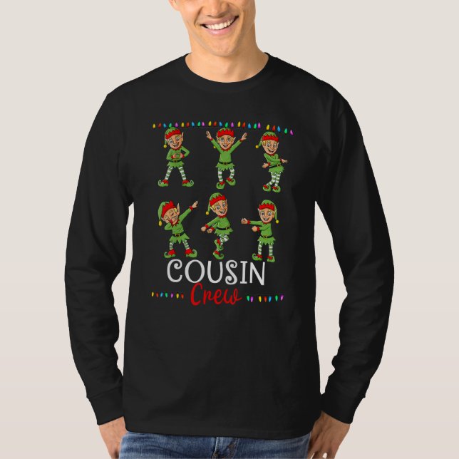 Cousin Crew Elf Matching Group Christmas Family Ki T-Shirt (Vorderseite)