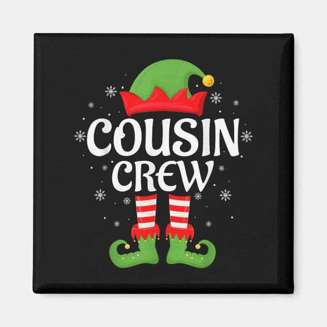 Cousin Crew Elf Xmas Matching Family Elf Squad Chr Magnet (Vorne)