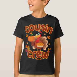 Cousin Crew Erntedank Türkei Pumpkin Wiedersehen T-Shirt