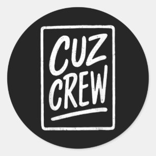 Cousin Crew Familie passendes lustiges Cousin Squa Runder Aufkleber