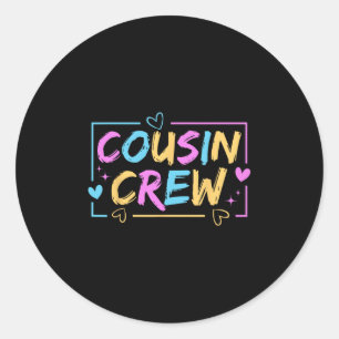 Cousin Crew Familien-Matching-Vettern Jungen Mädch Runder Aufkleber