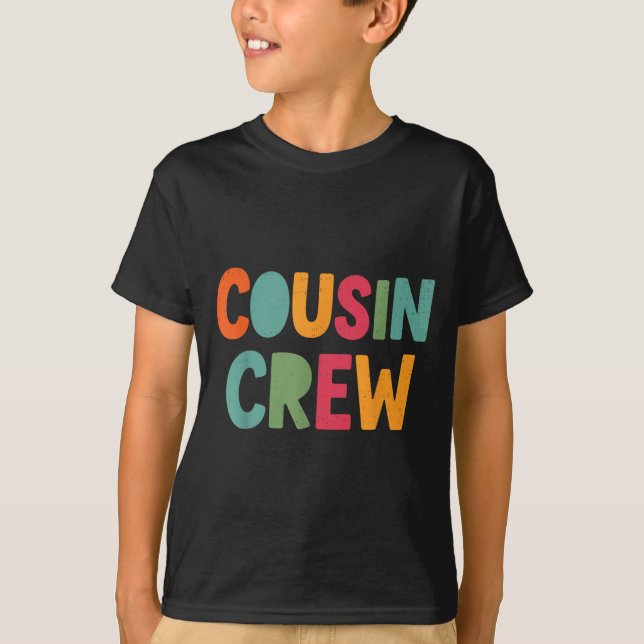 Cousin Crew Family Matching Funny Cousin Team Girl T-Shirt (Vorderseite)