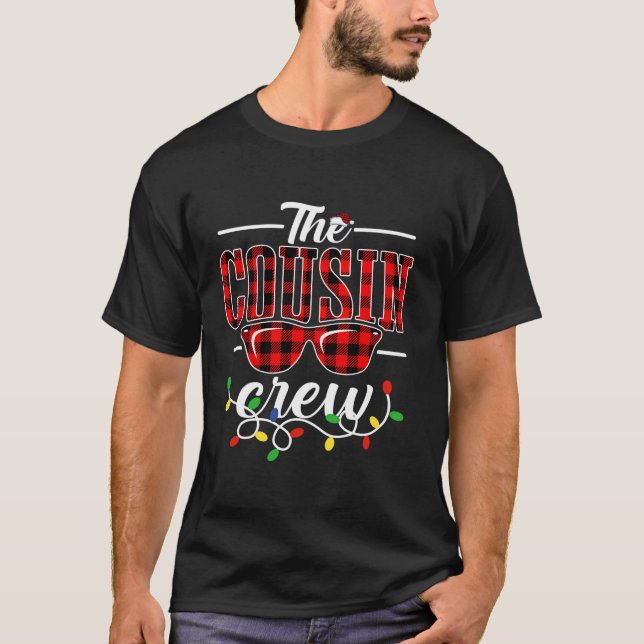 Cousin Crew Frohe Weihnachtsfamilie Matching Santa T-Shirt (Vorderseite)