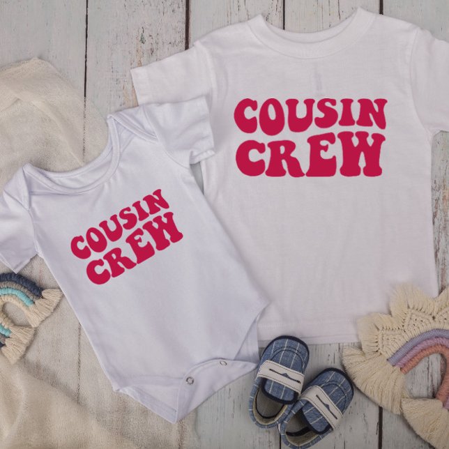 Cousin Crew | Fuchsia Matching Family Baby T-shirt (Von Creator hochgeladen)