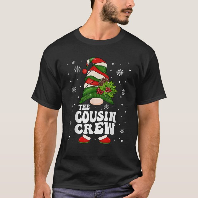 Cousin Crew Funny Matching Family Christmas Pajama T-Shirt (Vorderseite)