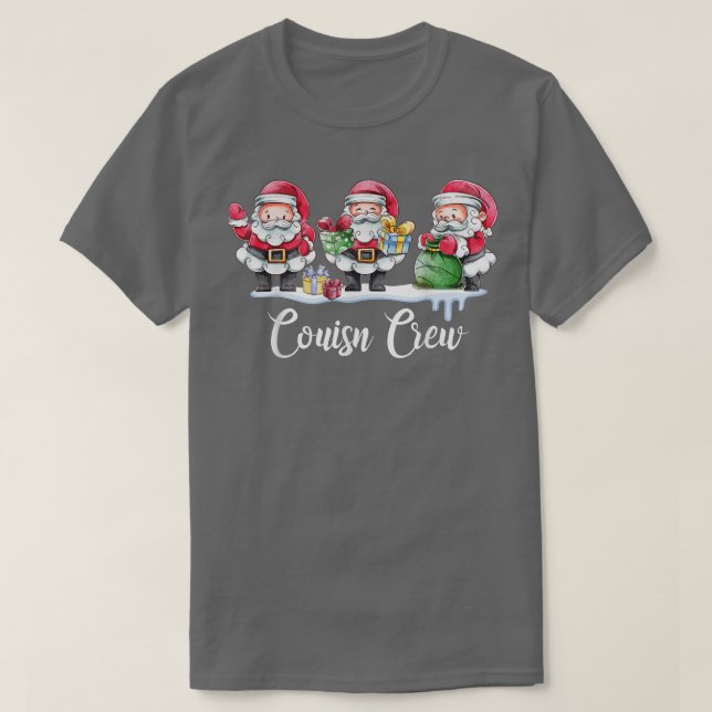 Cousin Crew Funny Santa Merry Christmas Happy Holi T-Shirt (Design vorne)