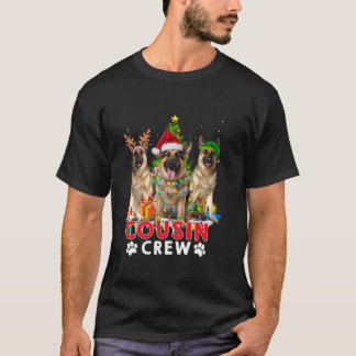 Cousin Crew German Shepherd Weihnachtsbaum X T-Shirt