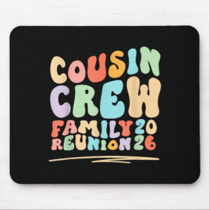 Cousin-Crew groovy retro Familientreffen Reise 202 Mousepad