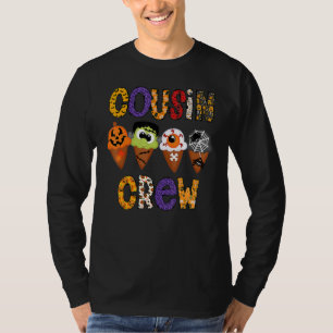 Cousin Crew Halloween Horror Eiscreme Kürbiskopf T-Shirt