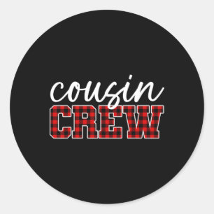 Cousin Crew Kinder Cousins Weihnachtsfamilie Match Runder Aufkleber