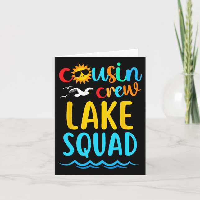 Cousin Crew Lake Squad 2025 Sommerferien Karte (Vorderseite)