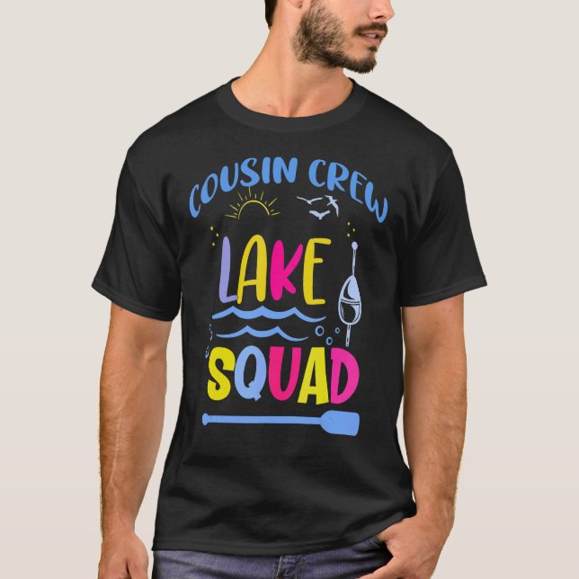 Cousin Crew Lake Squad Familienurlaub Camping T-Shirt (Vorderseite)