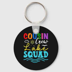Cousin Crew Lake Squad Familienurlaub Sommer Fisch Schlüsselanhänger