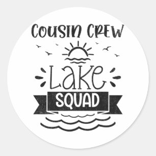 Cousin Crew Lake Squad Familienzusammenkunft Somme Runder Aufkleber