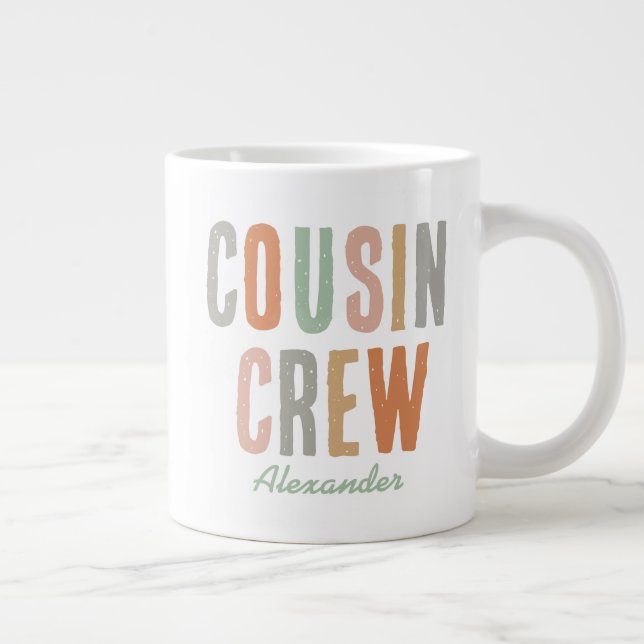 Cousin Crew Matching Boho Family Wiedersehen Jumbo-Tasse (Rechts)