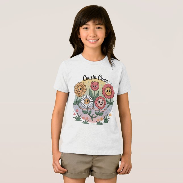 Cousin Crew Niedlich Tri-Blend Shirt (Vorderseite Voll)