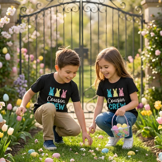 Cousin Crew Osterhase Mädchen Kinder Familie-Shirt T-Shirt