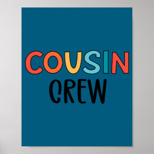Cousin Crew passendes Retro-Familien-Cousin-Squad Poster