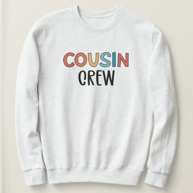 Cousin-Crew passt zum Cousin-Quadrat der Retro-Fam Sweatshirt (Design vorne)