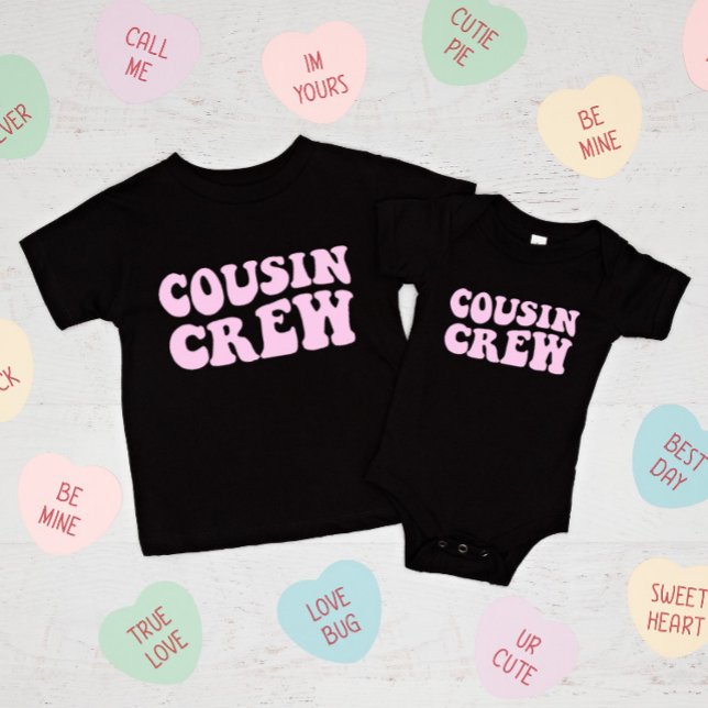 Cousin Crew | Pink Matching Family Baby T-shirt (Von Creator hochgeladen)