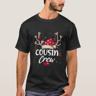 Cousin Crew Rentier Weihnachtsmannmütze Weihnachts T-Shirt