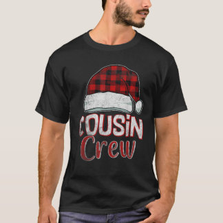 Cousin Crew Rote Karierte Familie Matching Weihnac T-Shirt