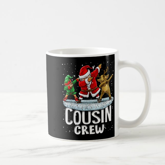 Cousin Crew Santa Elf Dabbing Matching Family Chri Kaffeetasse (Rechts)