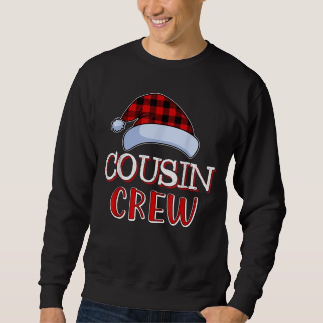 Cousin Crew Santa Family Match Weihnachten Pajama Sweatshirt (Vorderseite)