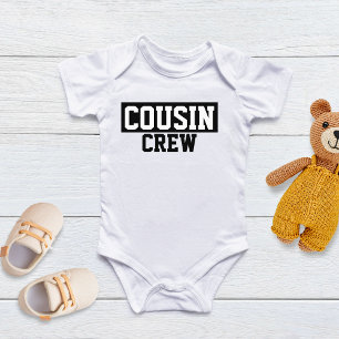 Cousin Crew Schwarz-Weiß Kinder Baby T-Shirt Strampler