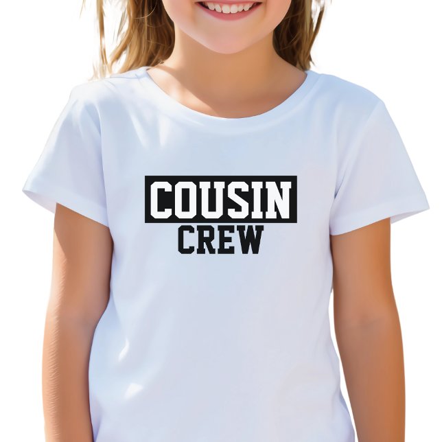 Cousin Crew Schwarz-Weiß Kinder T - Shirt (Von Creator hochgeladen)