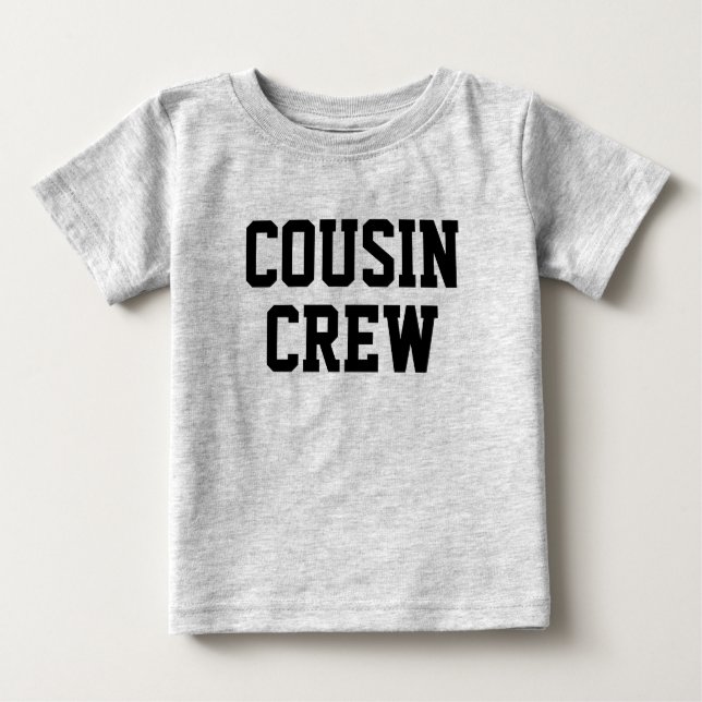 Cousin Crew | Schwarze Matching Kids Baby T-shirt (Vorderseite)